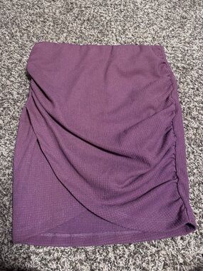 Free People Purple rouched mini skirt Size Small